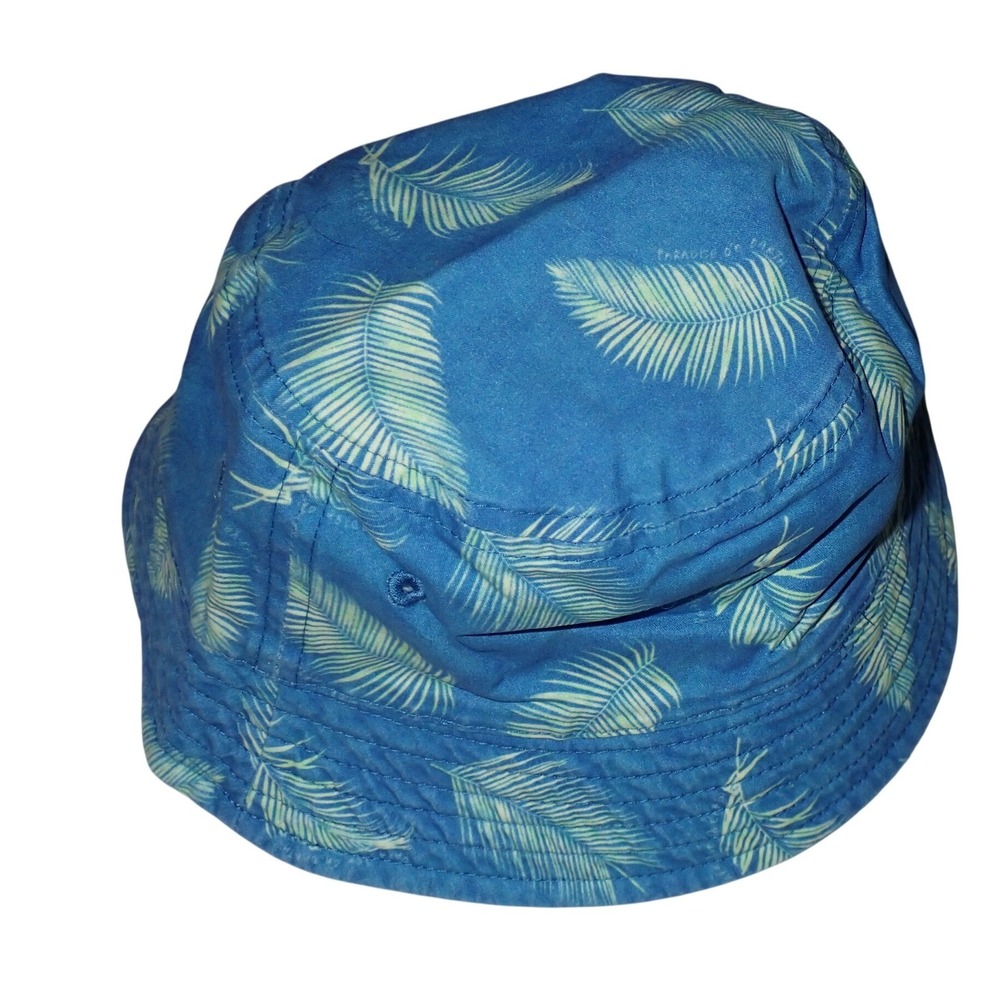 American Eagle Mens Outer Banks Palm Leaf Tropical Bucket Hat Blue S/M - Picture 2 of 5